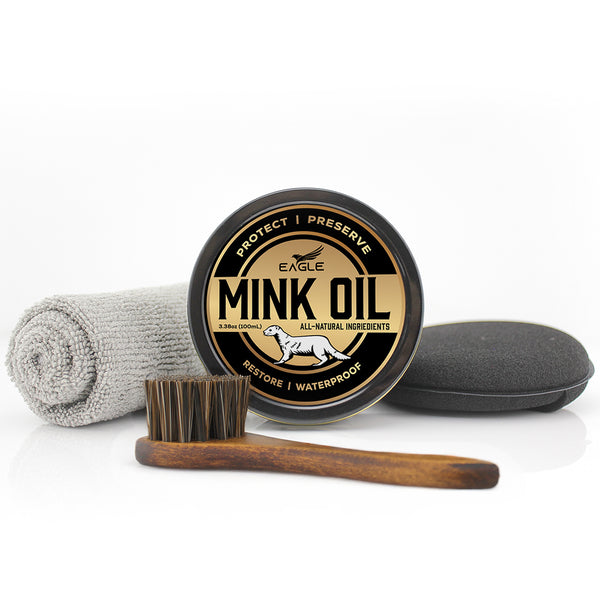 Eagle 4 Piece Mink Oil Leather Conditioner & Cleaner Kit