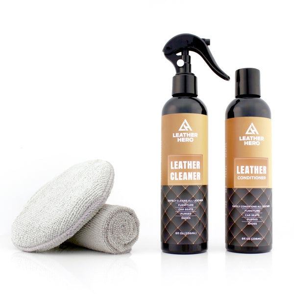 Leather Hero Complete Leather Care Kit with Cleaner and Conditioner