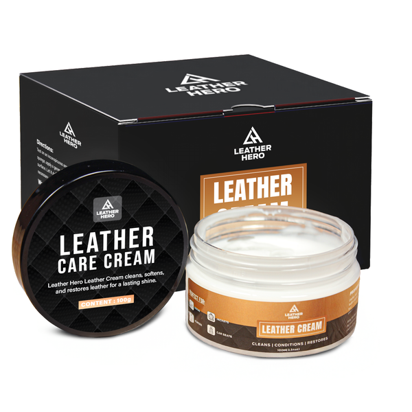 Leather Hero Leather Cleaner and Conditioner for Purses, Shoes, Furniture, Car Interior, and Leather Products - Leather Moisturizer, Wont Darken Leather Couch Cleaner with Protector, Non-Toxic & Safe