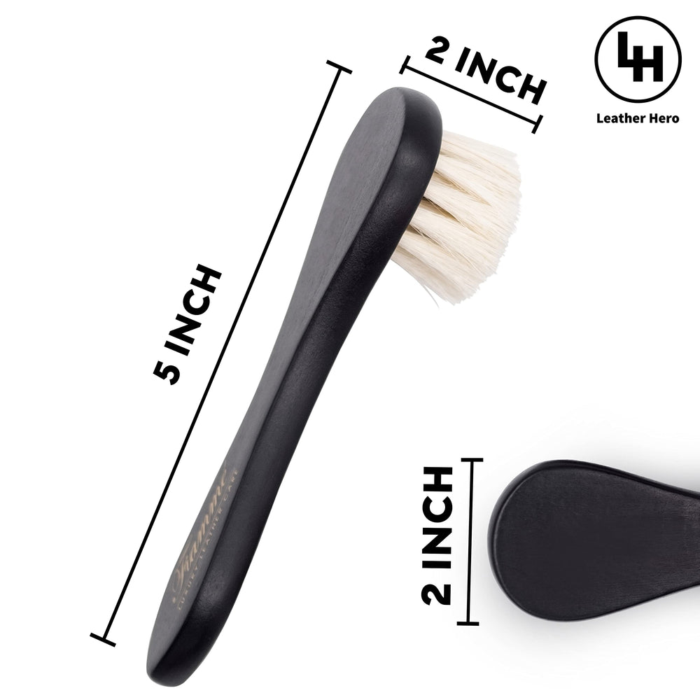 Executive Horsehair Polish Applicator Brush Set