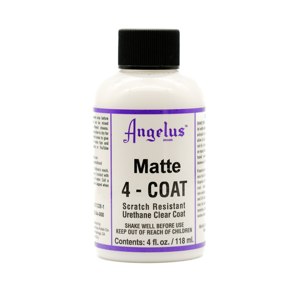 Angelus 4-Coat Scratch Resistant Urethane Clear Coat Finishers (4 oz) -  Shoe & Boot Accessories 4 U